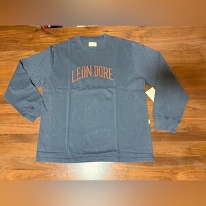 Aime Leon Dore ALD Souvenir Long Sleeve Tee Arc Logo   T-Shirt Navy Size XL